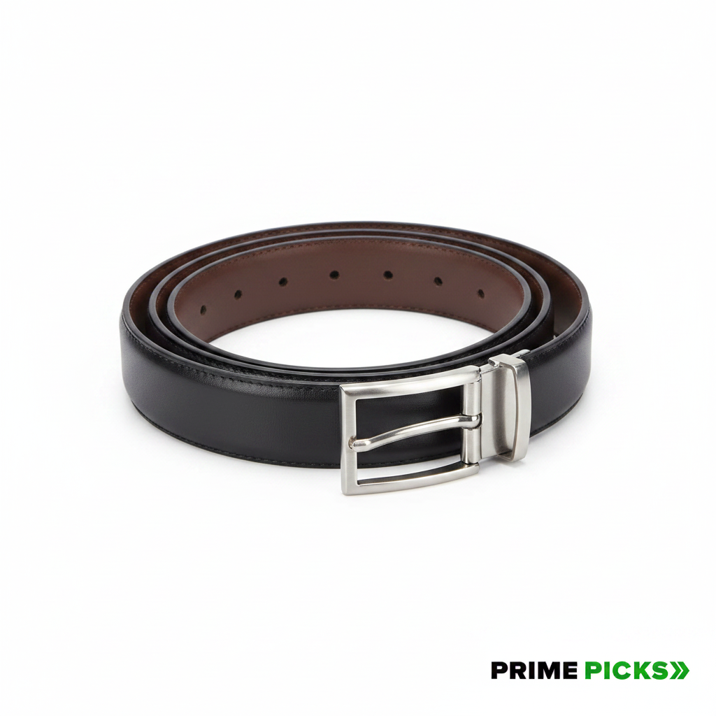 Primepicks Men’s Reversible Leather Belt