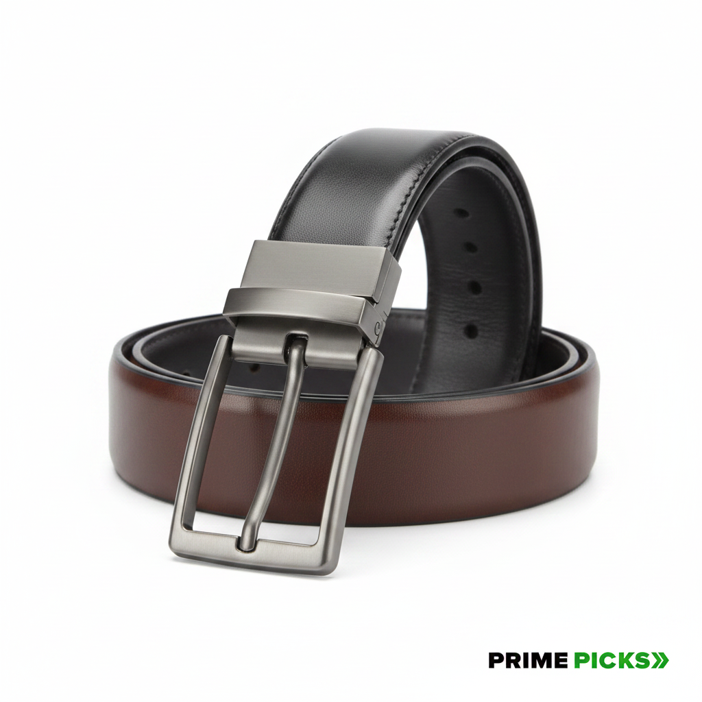 Primepicks Men’s Reversible Leather Belt