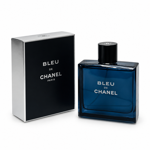Bleu de Chanel Eau de Toilette 100 ml on a white background