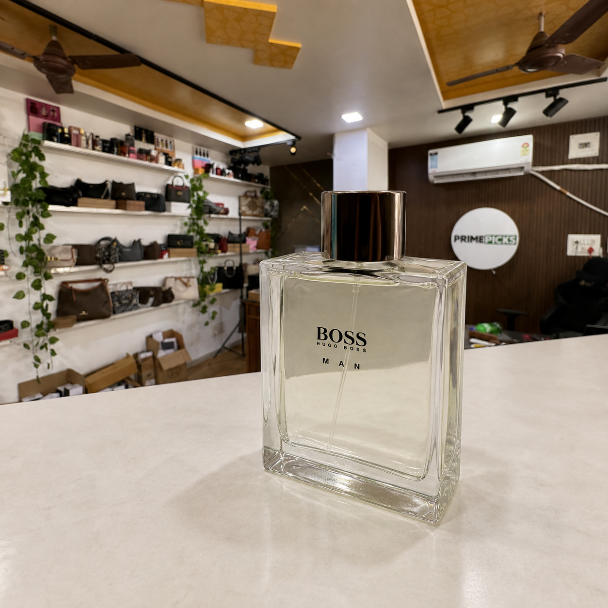 Boss Man Eau de Toilette tester 100ml bottle inside the PrimePicks store
