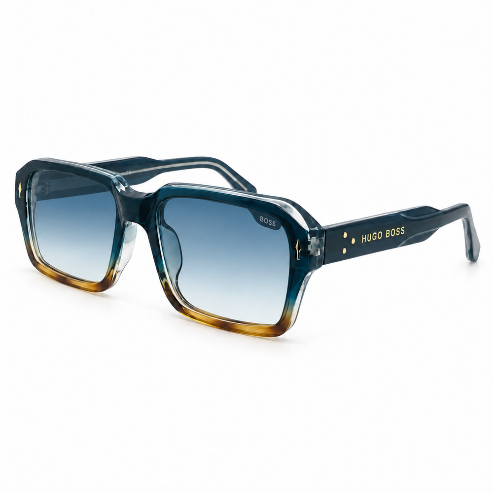 BOSS oversized square gradient sunglasses on white background