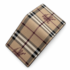 Burberry Beige Check Wallet on white background