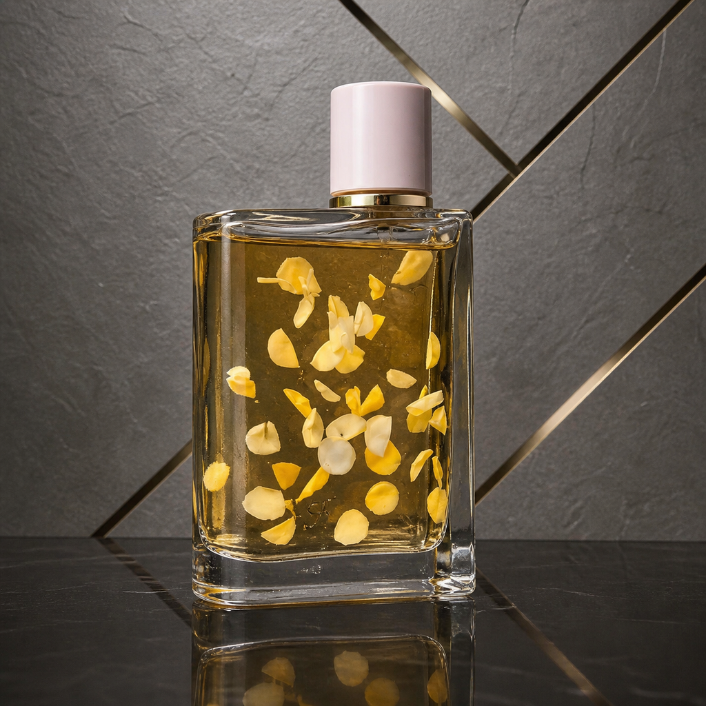 Close product view of the Burberry Her Petals Limited Edition perfume bottle