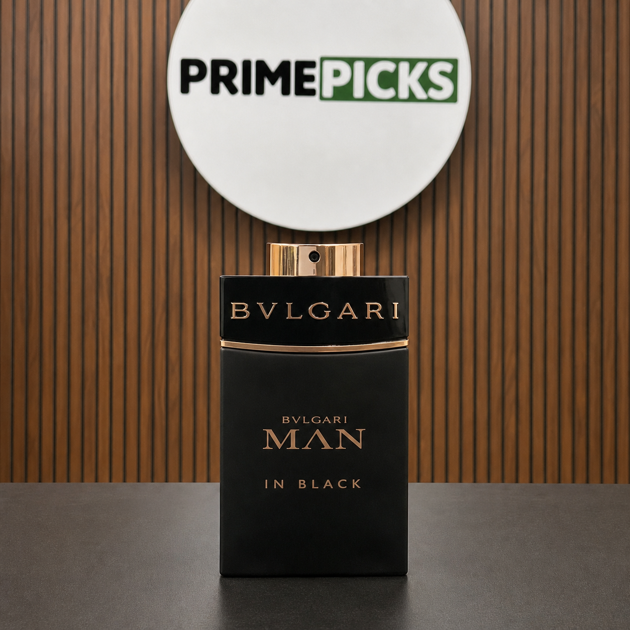 Bvlgari Man in Black Eau de Parfum 100ml bottle at the PrimePicks office