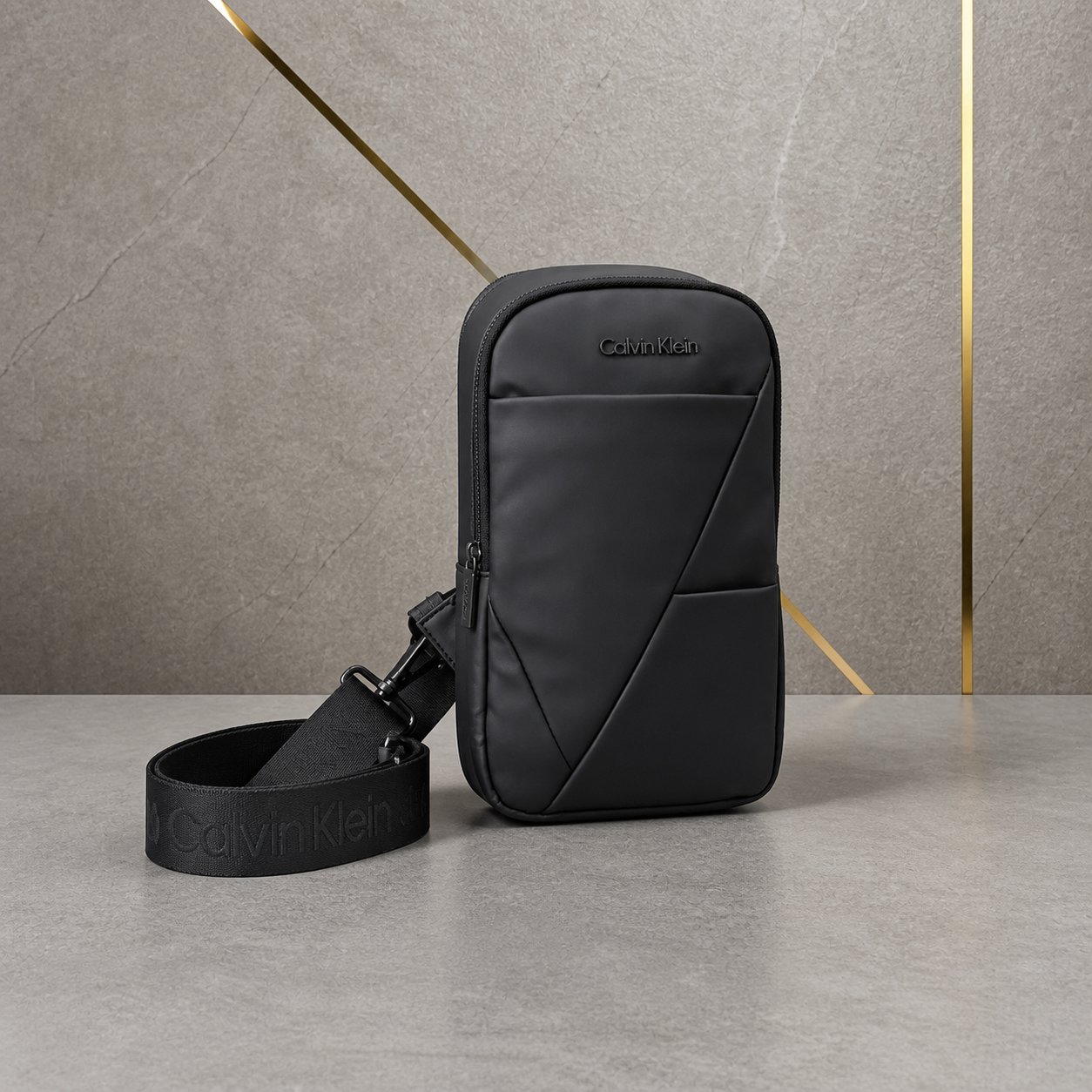Calvin Klein Jeans crossbody bag alternate angle in PrimePicks office