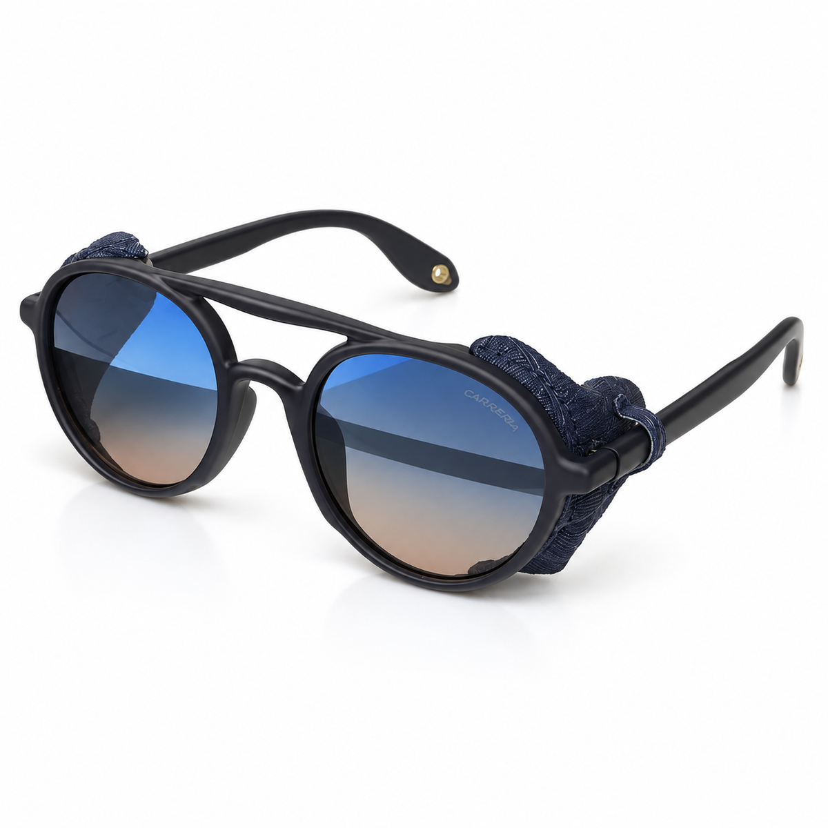 Carrera - Side-Shield Round Blue Gradient - Sunglasses on white background