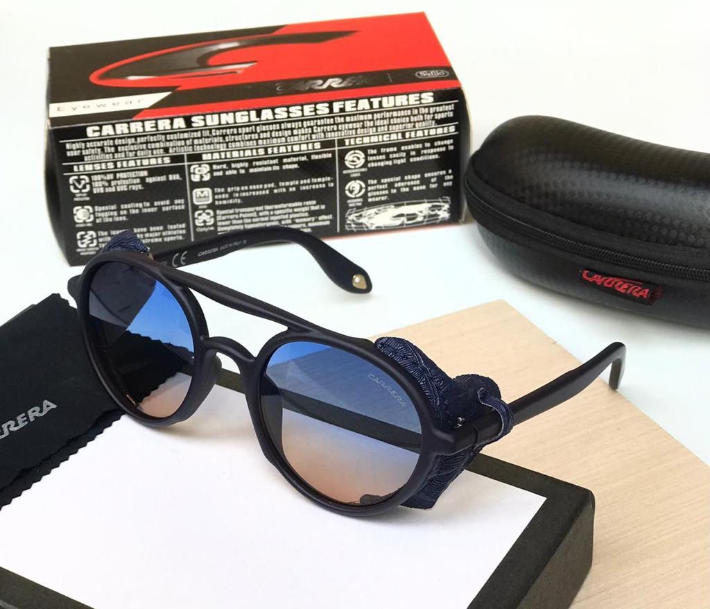 Carrera - Side-Shield Round Blue Gradient - Sunglasses with supplied box