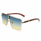 Cartier - Oversized Shield Gradient - Sunglasses on white background