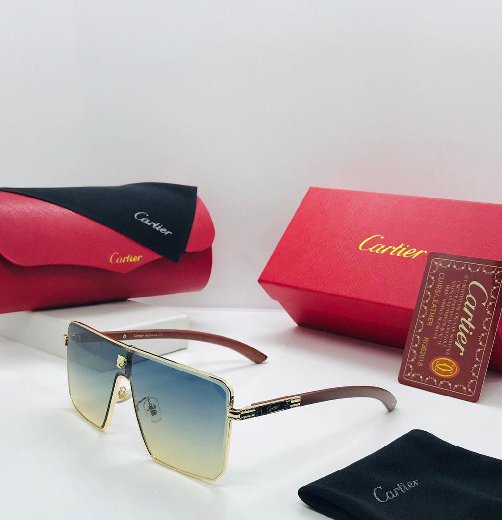 Cartier - Oversized Shield Gradient - Sunglasses with OG box