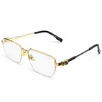 Cartier - Panthere Hinge Rimless Rectangular - Sunglasses on white background