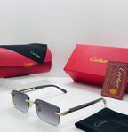 Cartier - Rimless Rectangular Gradient - Sunglasses with OG box