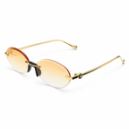 Cartier - Rimless Round Gradient - Sunglasses on white background
