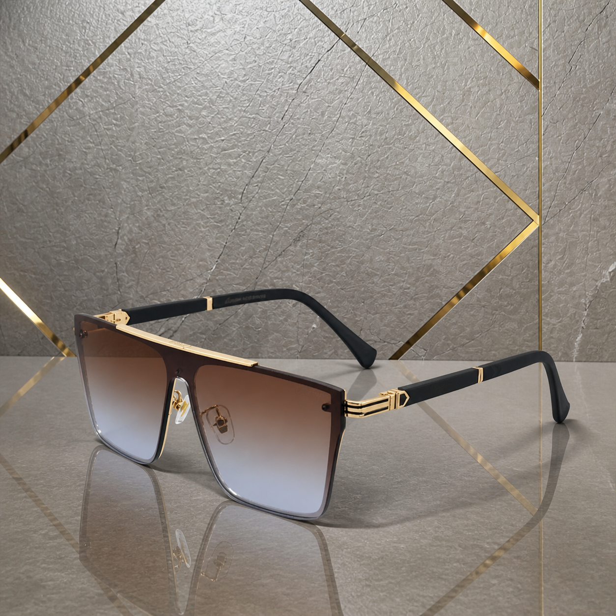Cartier oversized shield gradient sunglasses alternate view at PrimePicks