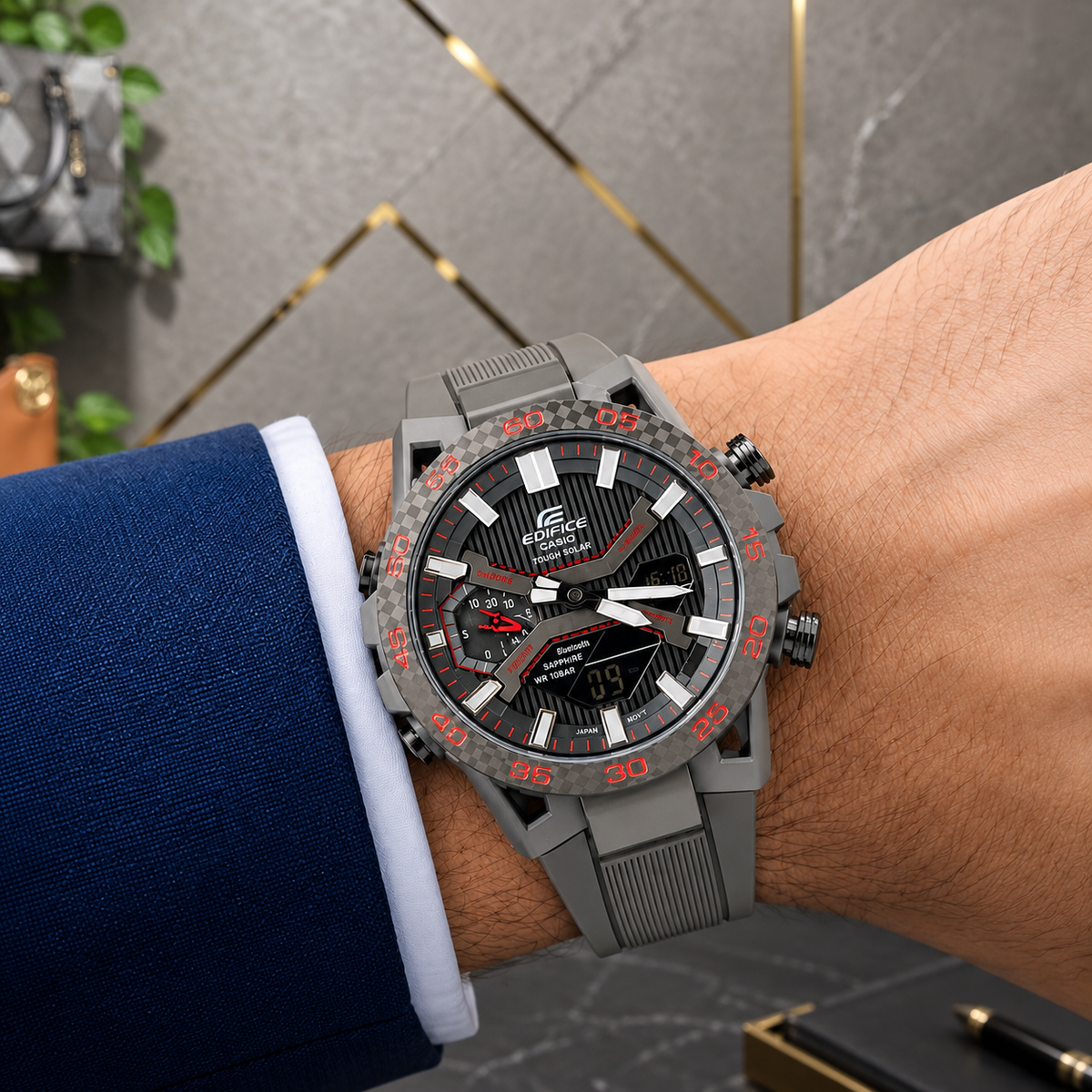 Casio Edifice Sospensione watch worn on wrist