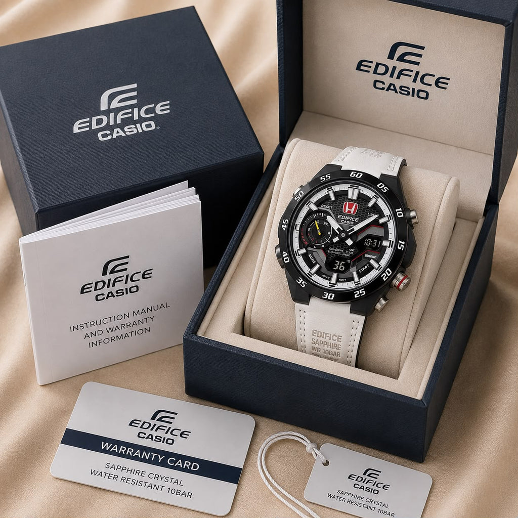 Casio Edifice ECB-2200HTR-1ADR with supplied Edifice brand box