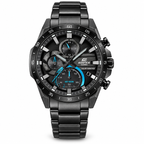 Casio Edifice EQS-940DC-1BV black solar chronograph watch on white background