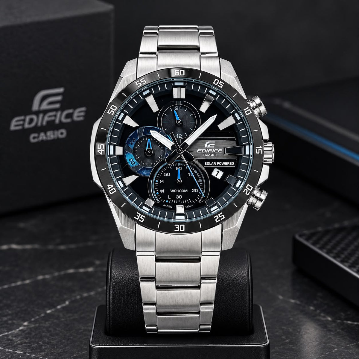 Casio Edifice EQS-940DB-1BV silver watch product display