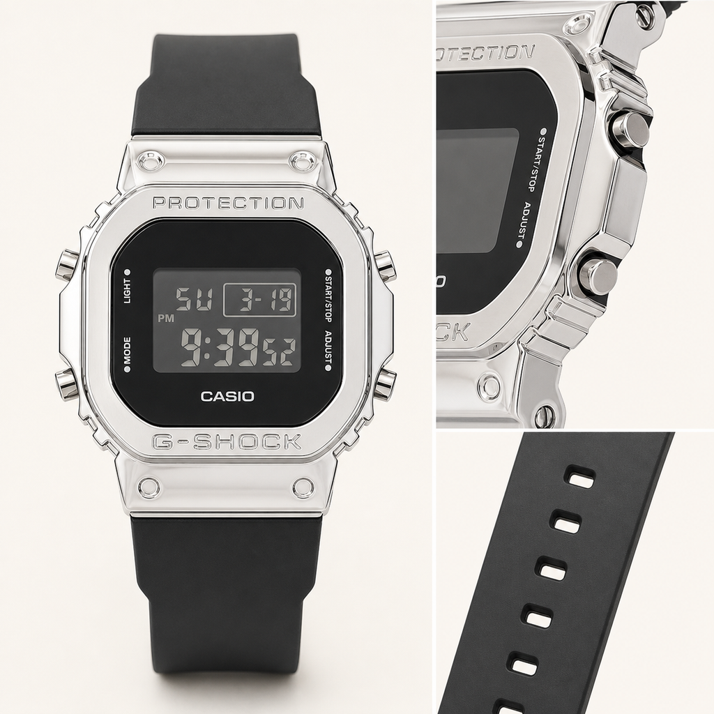 Casio G-Shock GM-5600 functional digital watch design callout