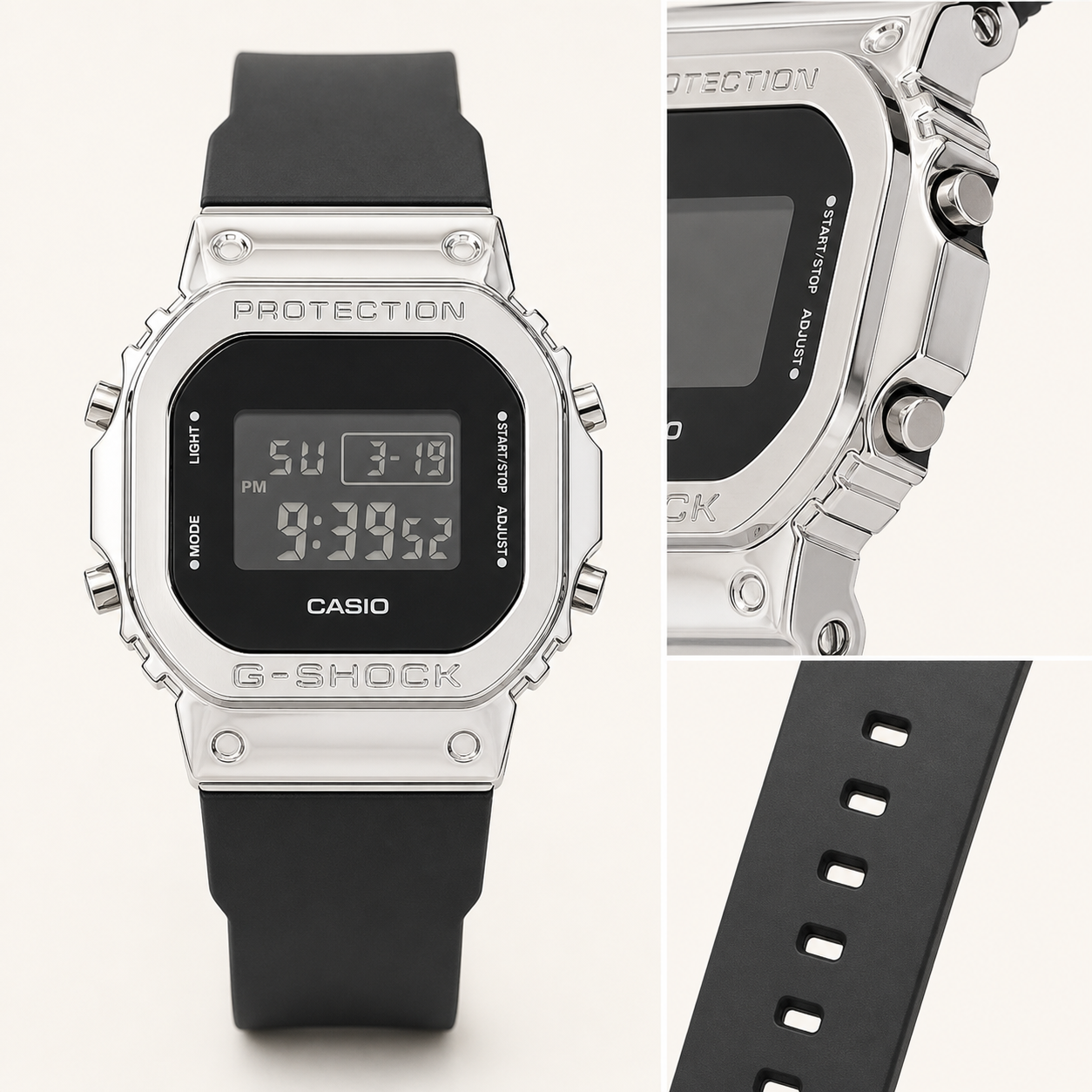 Casio G-Shock GM-5600 functional digital watch design callout