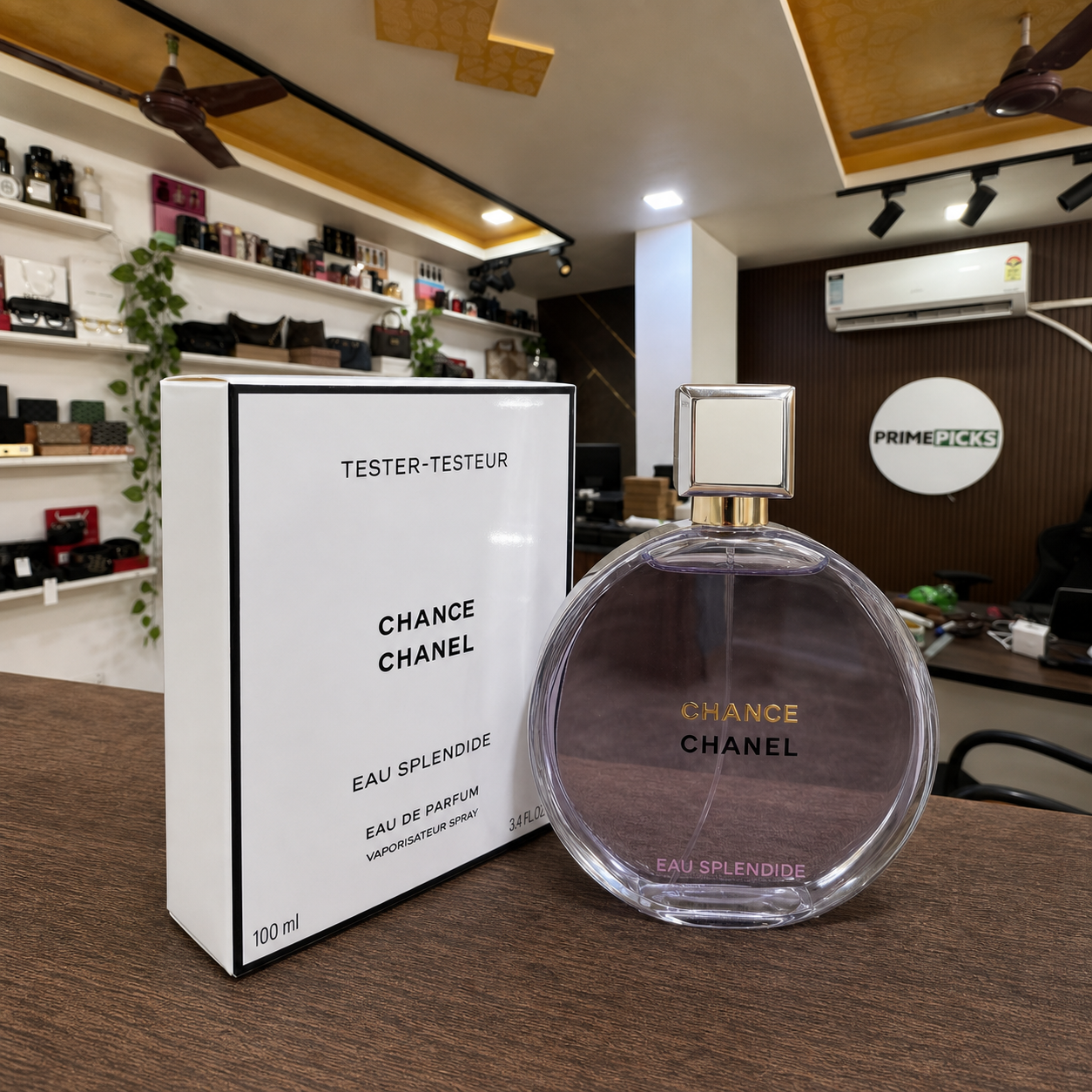 Chance Chanel Eau Splendide Eau de Parfum tester 100ml in the PrimePicks store interior