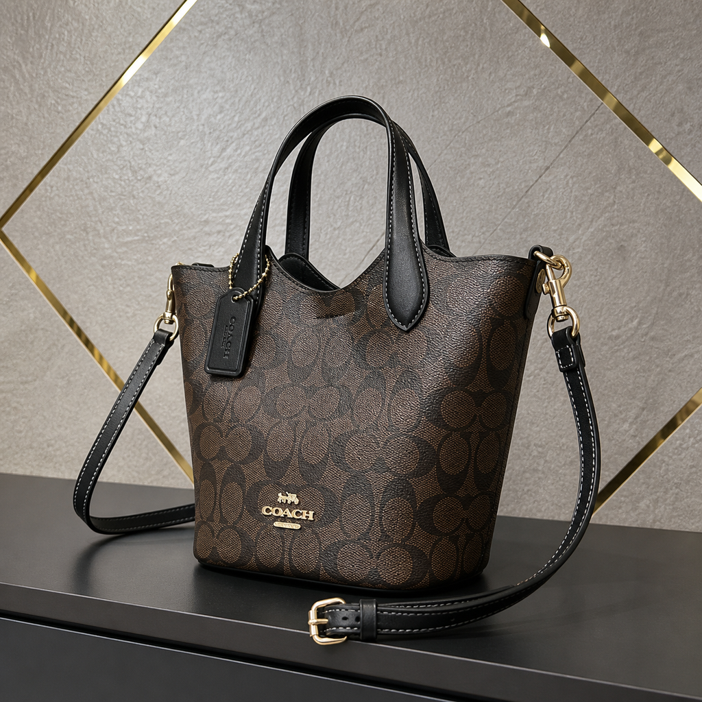 Coach bucket bag alternate angle