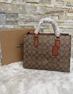 Coach Maggie tote in Khaki Signature with supplied box