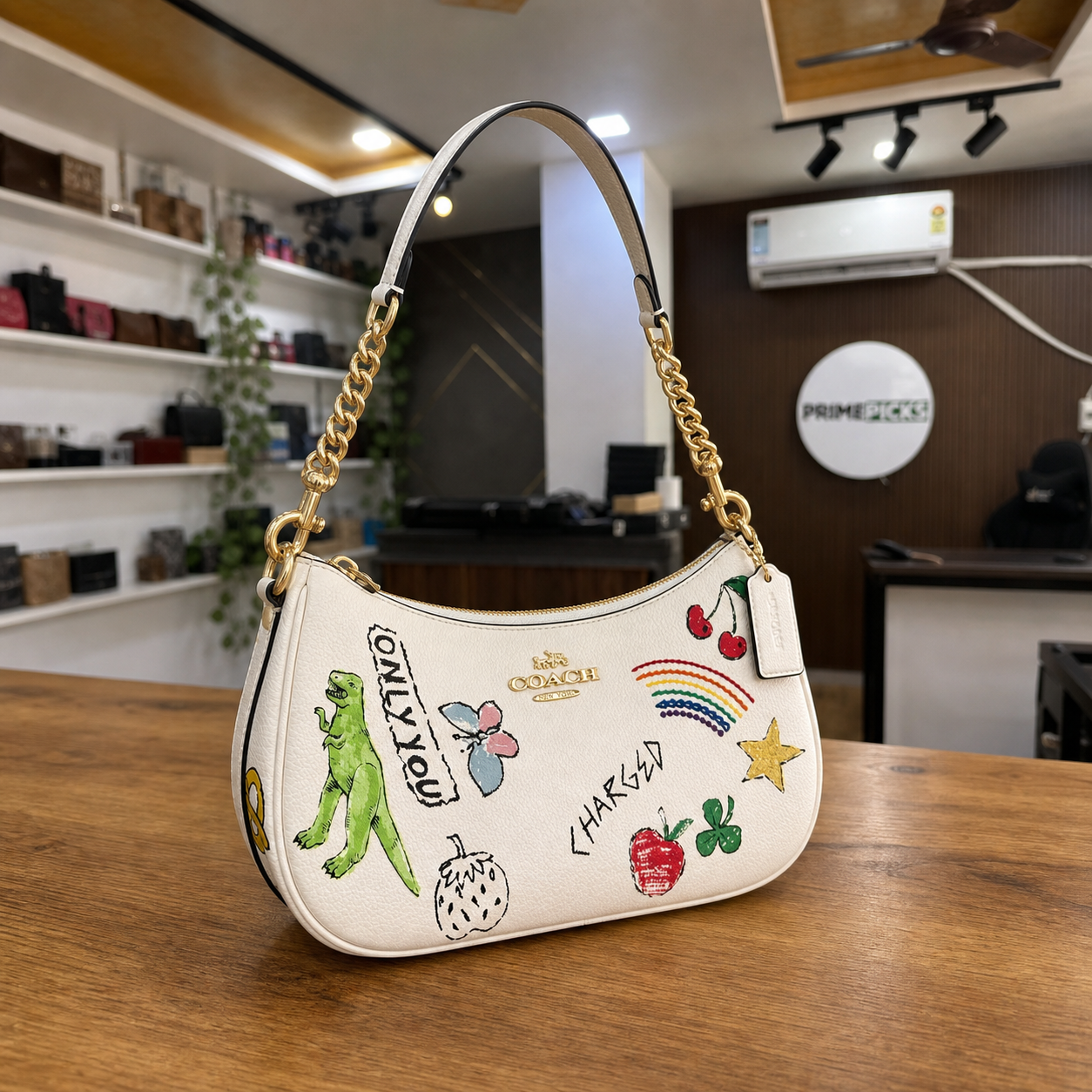 Coach Teri Sketch Print Shoulder Bag Chalk Multi in PrimePicks showroom