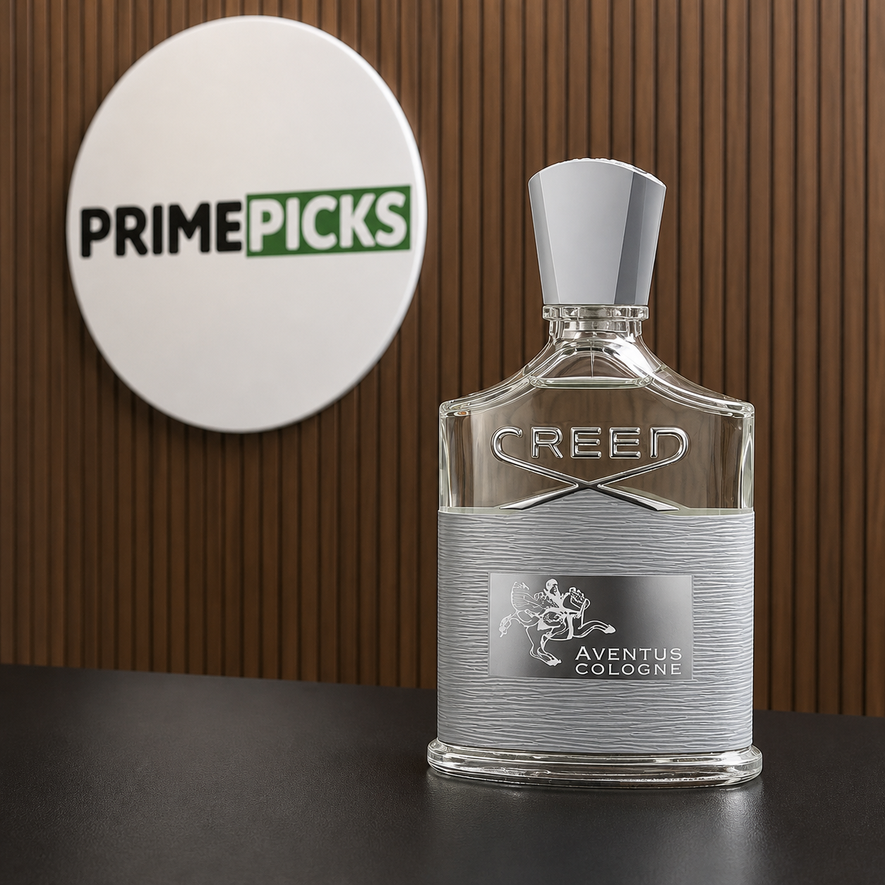 Creed Aventus Cologne 100ml bottle at the PrimePicks office