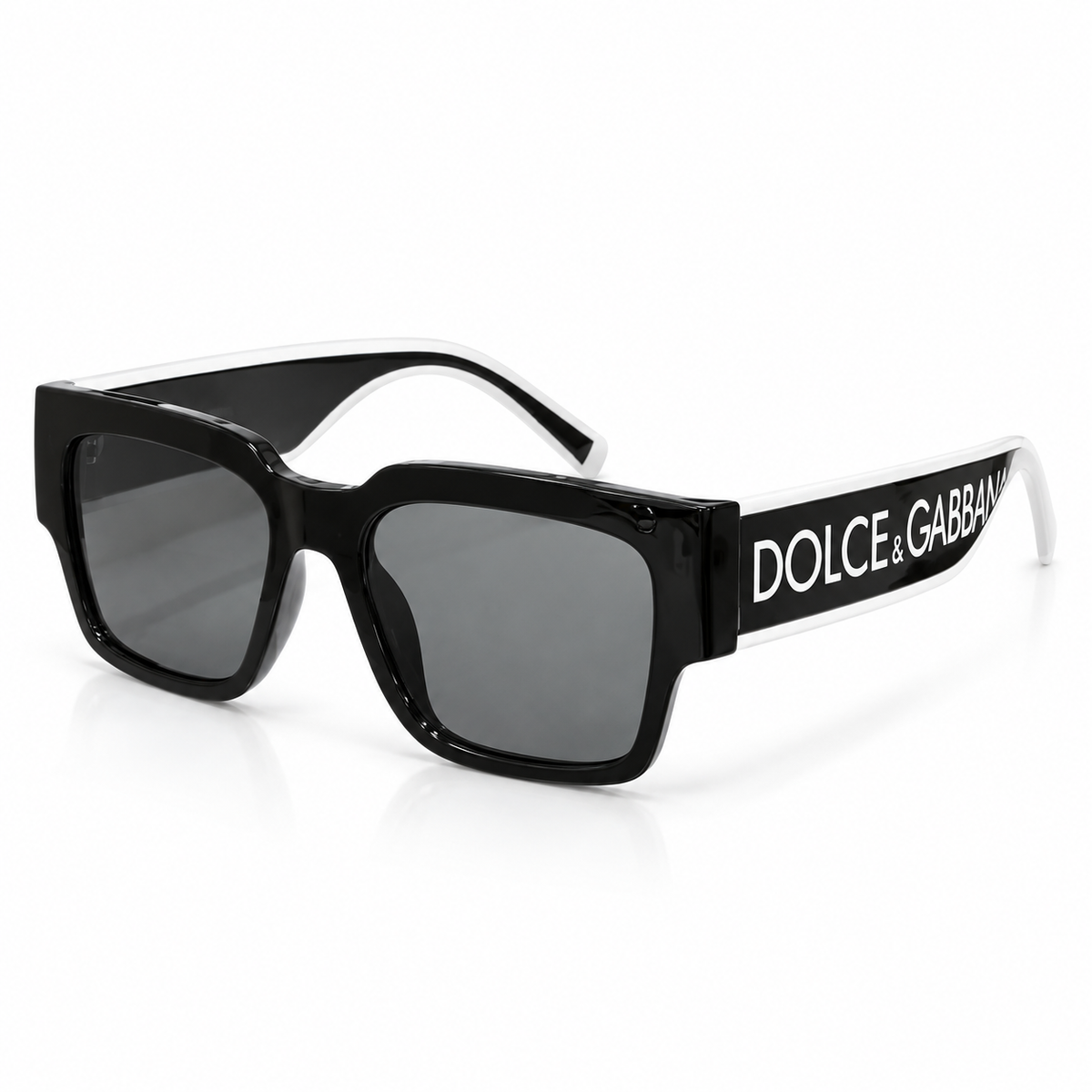 D&G - Logo Temple Square Dark Lens - Sunglasses on white background