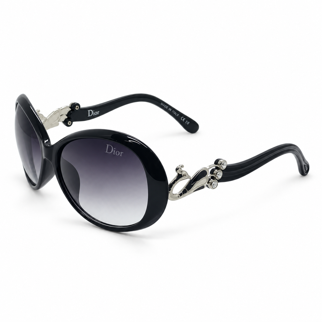 Dior - Oversized Round Gradient - Sunglasses on white background