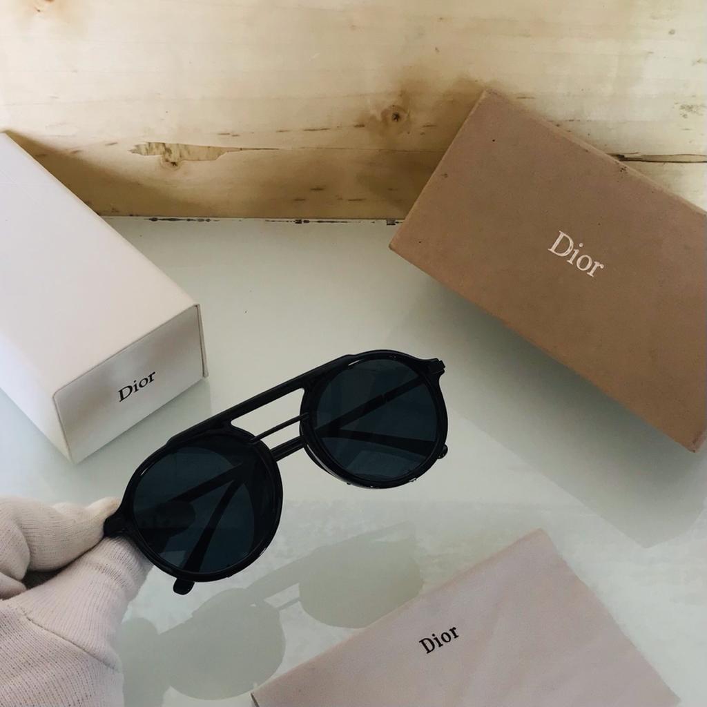 Dior - Side-Shield Round Dark Lens - Sunglasses with supplied box