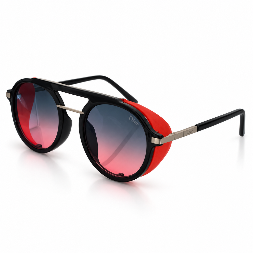 Dior - Side-Shield Round Pink Gradient - Sunglasses on white background