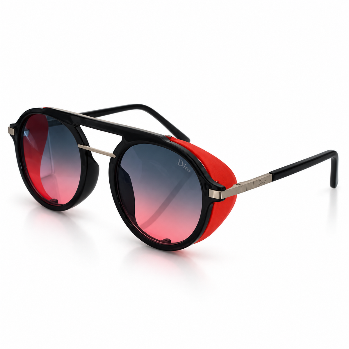 Dior - Side-Shield Round Pink Gradient - Sunglasses on white background