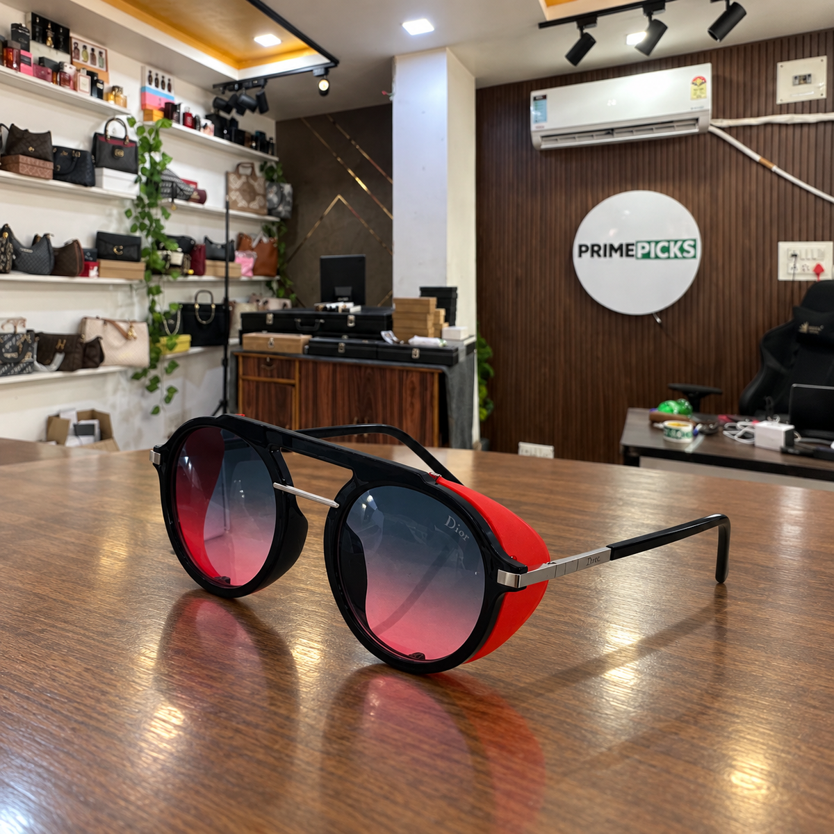 Dior - Side-Shield Round Pink Gradient - Sunglasses office-front view