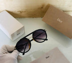 Dior - Side-Shield Round Yellow Accent Gradient - Sunglasses with supplied box