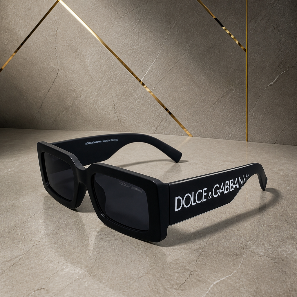 Dolce & Gabbana black chunky sunglasses alternate angle