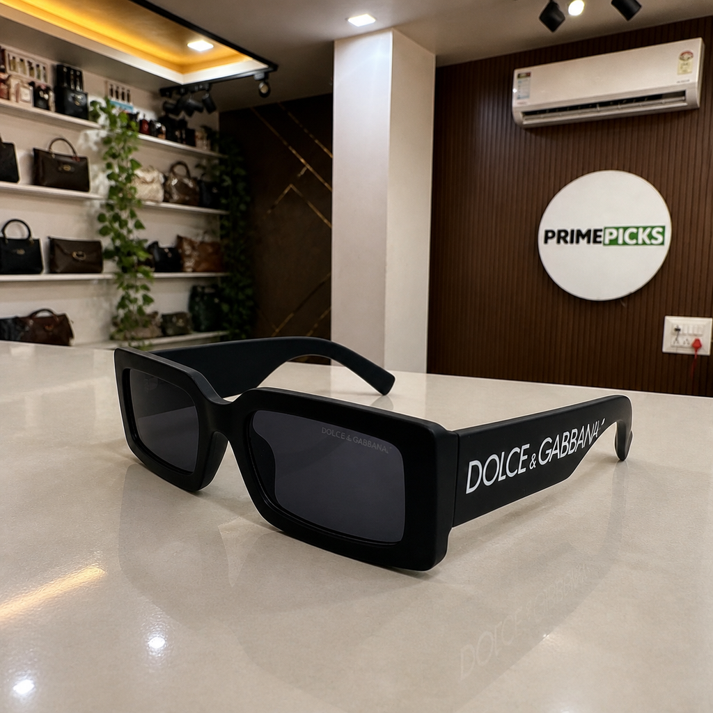 Dolce & Gabbana black chunky sunglasses product-only PrimePicks office lifestyle