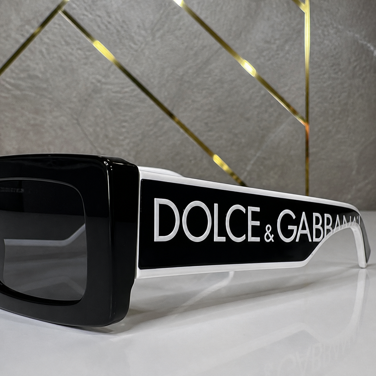 Dolce & Gabbana sunglasses white logo temple detail