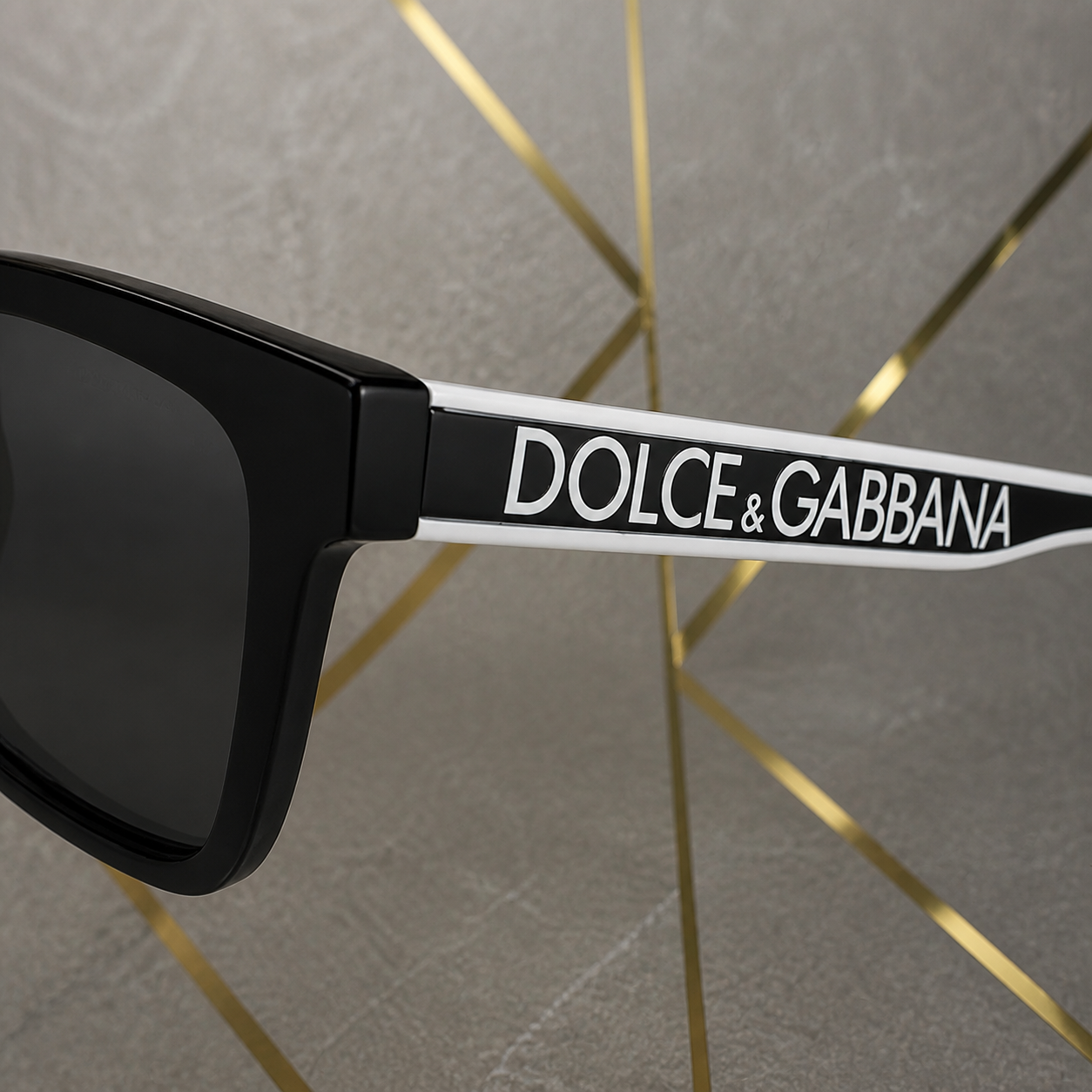 Dolce & Gabbana sunglasses white logo and bordered temple detail
