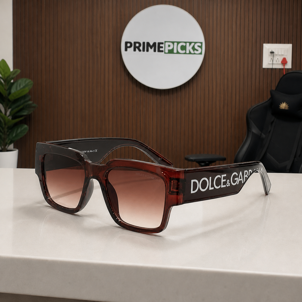 Dolce & Gabbana burgundy square unisex sunglasses hero view