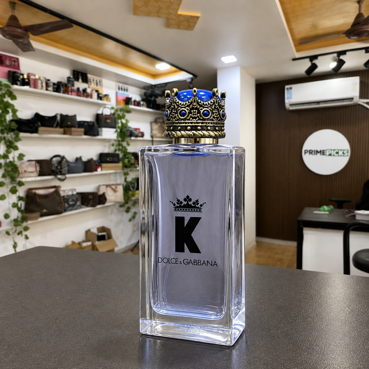 Dolce & Gabbana K bottle inside the PrimePicks store