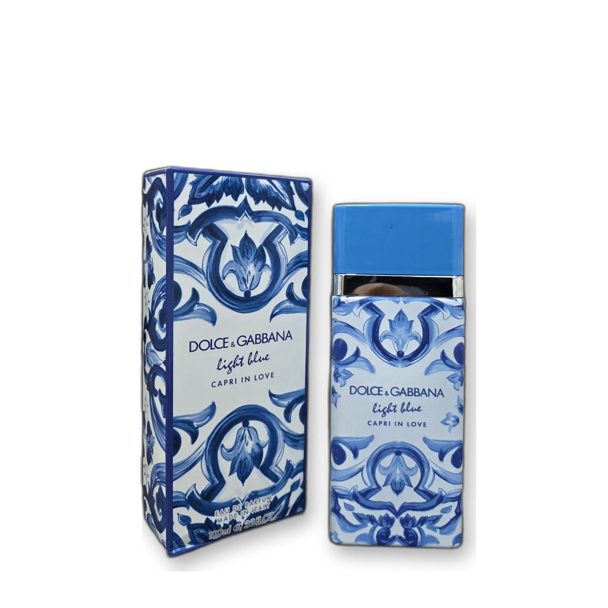 Dolce & Gabbana Light Blue Capri in Love Eau de Parfum 100 ml on white background