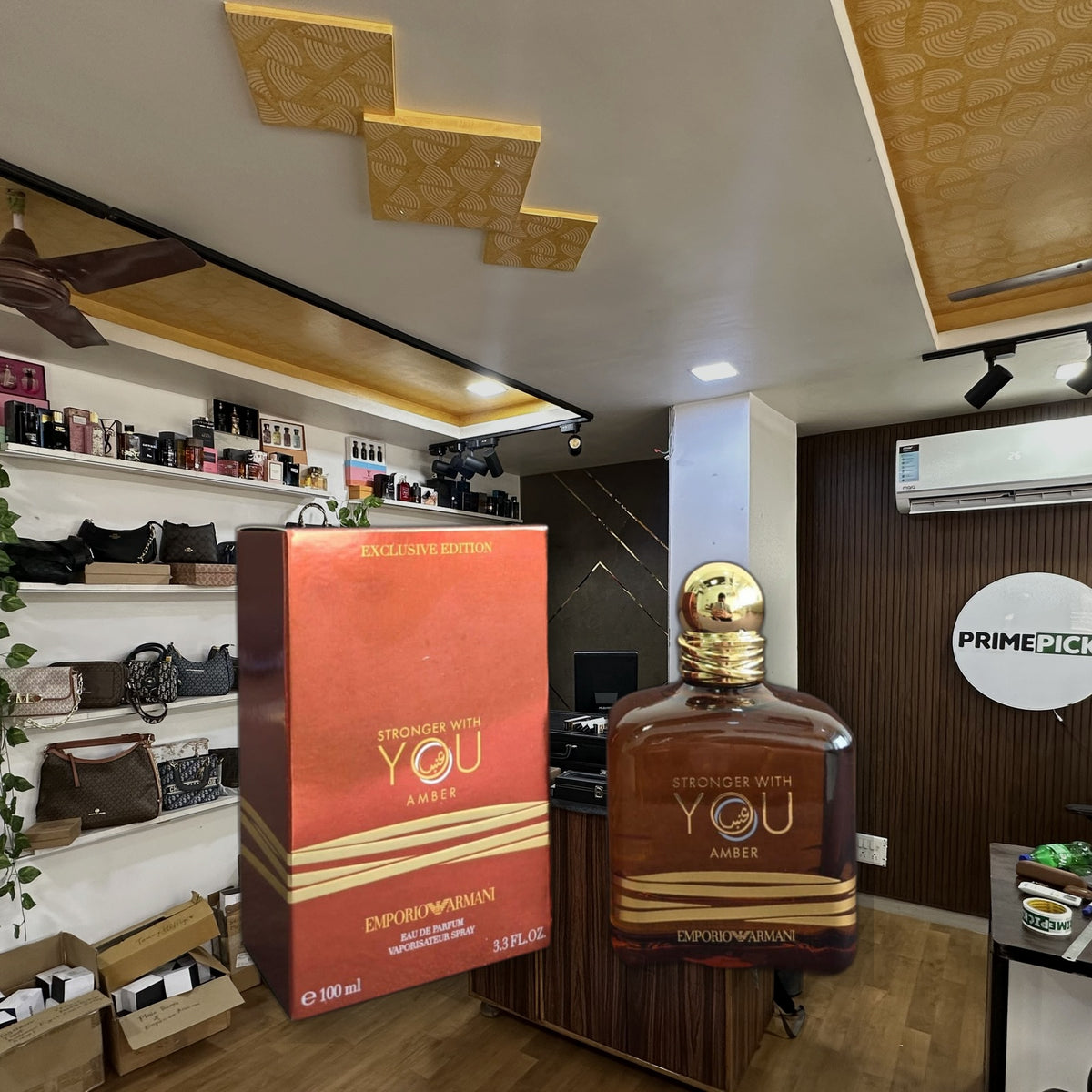 Emporio Armani Stronger With You Amber Eau de Parfum 100 ml at PrimePicks office