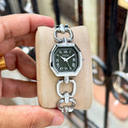 Fossil Harlow ES5485 silver-tone watch with black dial original product photo