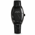 Franck Muller Curvex Piano-style full-black watch on white background