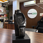 Franck Muller Curvex Piano-style full-black watch displayed in the PrimePicks office