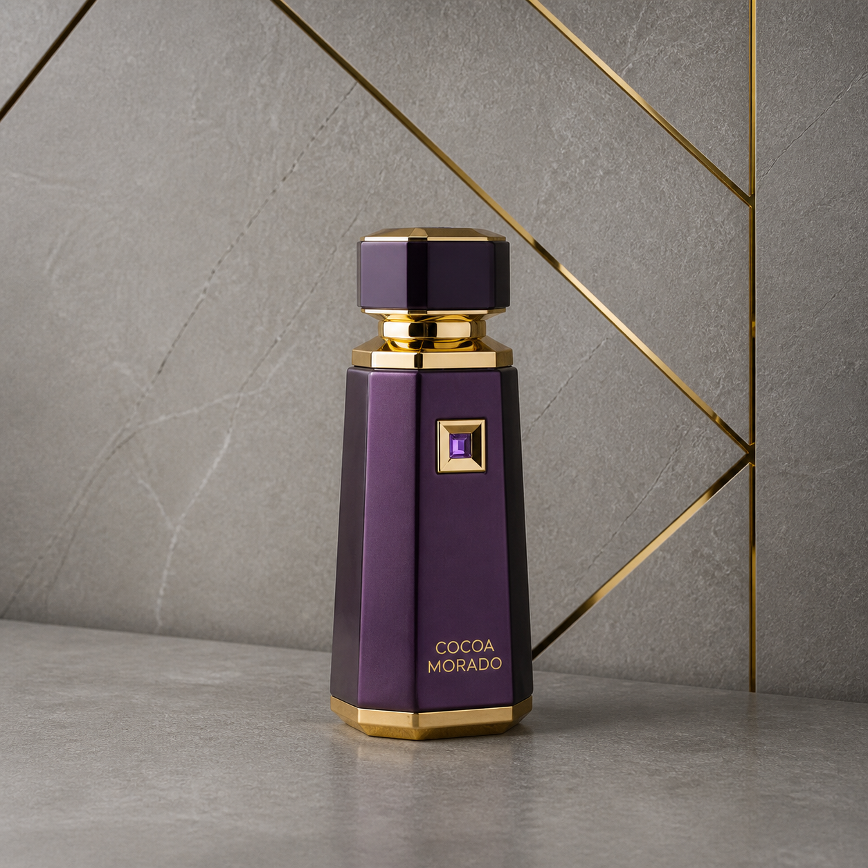 French Avenue Cocoa Morado bottle against the PrimePicks stone wall