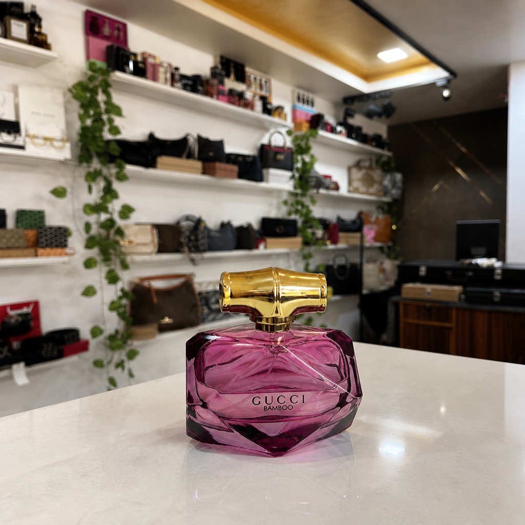Gucci Bamboo Limited Edition Eau de Parfum bottle inside the PrimePicks store