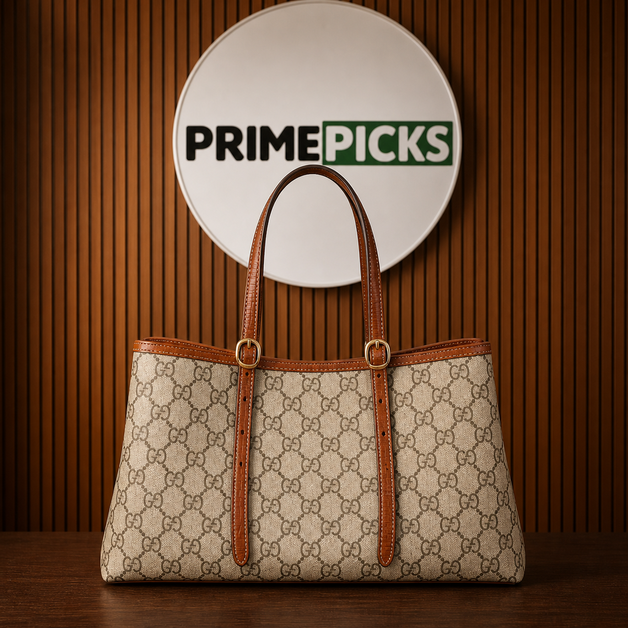 Gucci Padlock GG Emblem Medium Tote Bag front hero view at PrimePicks