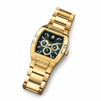 GUESS Phoenix GW0456G3 gold-tone men's watch with deep green multifunction dial